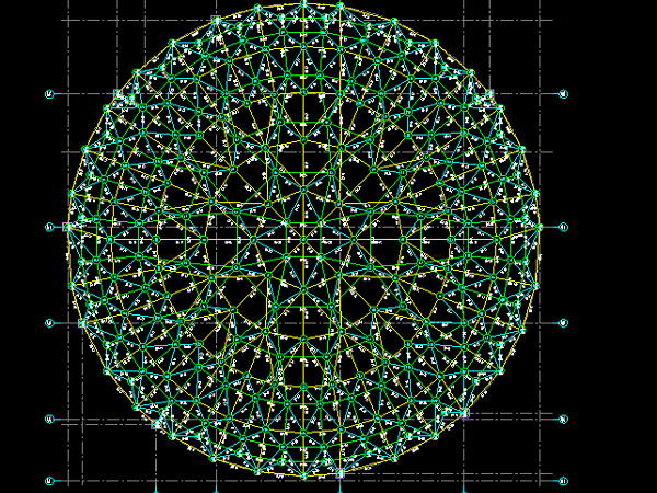 泊头明光正元广场圆形网架